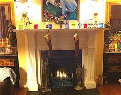 Install a victorian gas coal fireplace in a wood burning fireplace